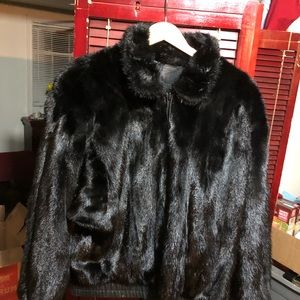 Beautiful Mink/leather Jacket Reversible